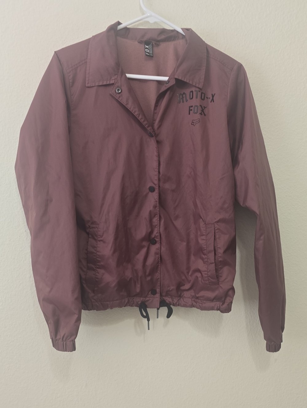 Fox Women's Maroon Bomber Coach Jacket XS